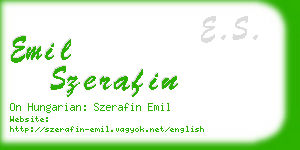 emil szerafin business card